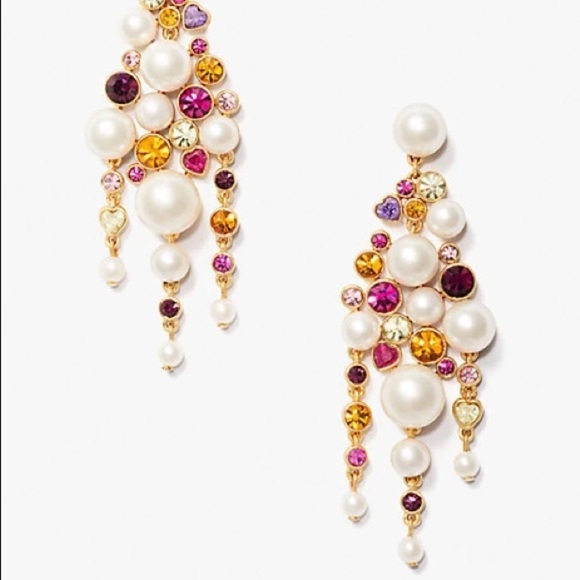 Kate Spade pearl caviar statement earrings